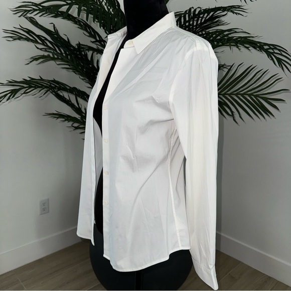 Theory White Button Down Medium - Picture 4 of 5